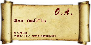 Ober Amáta névjegykártya